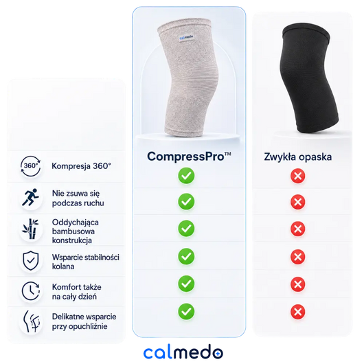 Calmedo CompressPro™ - Bambusowa orteza stabilizująca na kolano